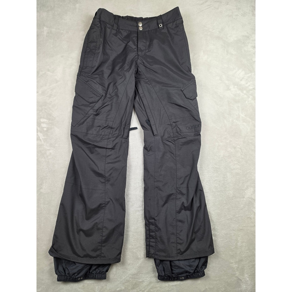 Burton Dryride Snowboard Pants Womens M Black Cargo Insulated Waterproof *Read